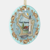 A Wisconsin Muscheln Leuchtturm Ornament (Rechts)