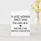 A Wise Woman Once Said Funny Feminist Quote Gift  Karte (Gelbe Blume)