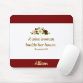 A Wise Woman - Proverbs 14:1 Personalized Mousepad (Mit Mouse)