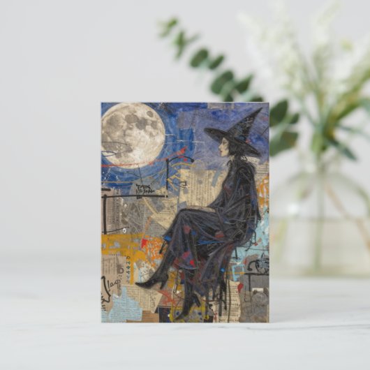 A Witch Collage Postkarte (Stehend Vorderseite)