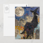 A Witch Collage Postkarte (Vorne/Hinten)