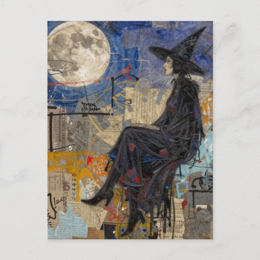 A Witch Collage Postkarte (Vorderseite)