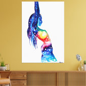 A woman and the universe inside her soul  leinwanddruck (Insitu (Wohnzimmer))