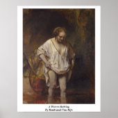 A Woman Bathing. By Rembrandt Van Rijn Poster (Vorne)