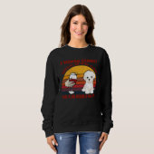 A Woman Cannot Survive On Wine Alone Maltese Dog Sweatshirt (Vorne ganz)