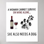 A Woman Cannot Survive On Wine Alone She Also Need Poster (Vorne)
