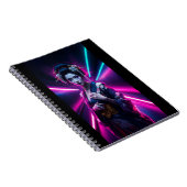 A woman in a traditional Japanese kimono ständen Notizblock (Rechte Seite)