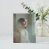 A Woman Lost in Thought Vintage Photography Postkarte (Stehend Vorderseite)