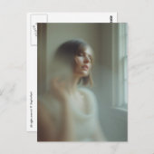 A Woman Lost in Thought Vintage Photography Postkarte (Vorne/Hinten)