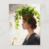 A Woman with  Houseplant on her Head Postkarte (Vorderseite)