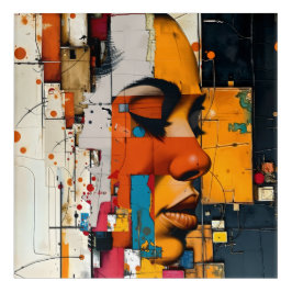 A woman's longing wall art acryl wandkunst