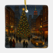 A wonderful Christmas night in New York Keramikornament (Vorderseite)