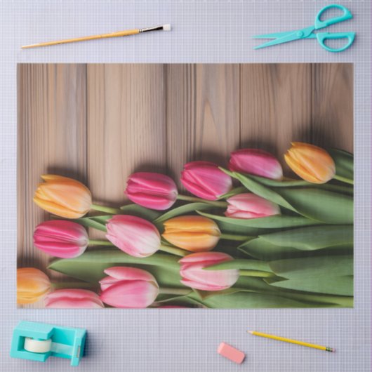 A Wood and Tulip Series Design #4 Seidenpapier (Basteln)