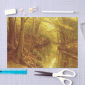 A Woodland Stream by Peder Mork Monsted Seidenpapier (Handwerk)