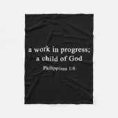 A Work In Progress Philipans 1_6 Christian Faith Fleecedecke (Vorderseite)