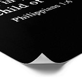 A Work In Progress Philipans 1_6 Christian Faith Poster (Ecke)