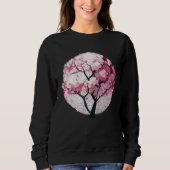 A Work of with a Cherry Blossom Sphere Geometric Sweatshirt (Vorderseite)