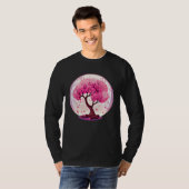 A Work of with a Geometric Cherry Blossom Tree T-Shirt (Vorne ganz)