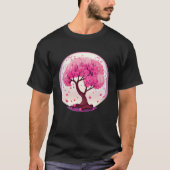 A Work of with a Geometric Cherry Blossom Tree T-Shirt (Vorderseite)