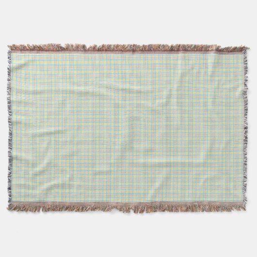 A woven blanket with a subtle green and beigহe  decke (Vorderseite)