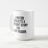 a writer concocts a different story for every read kaffeetasse (Vorderseite Links)