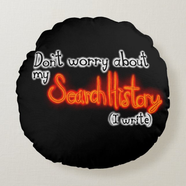 A Writer's Secret Rundes Kissen (Vorderseite)