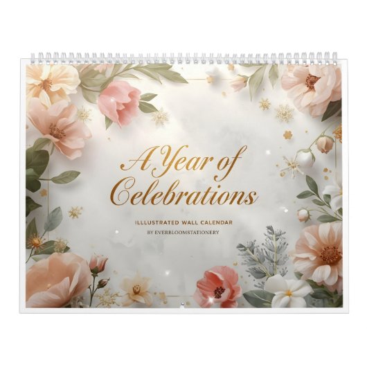 A Year of Celebrations – Illustrated Wall Calendar Kalender (Titelbild)