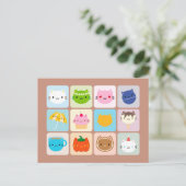 A Year of Cute Cats Postkarte (Stehend Vorderseite)