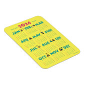 A Year with Toucans: Calendar 2026-Yマグネットカード Magnet (Rechte Seite)