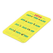 A Year with Toucans: Calendar 2026-Yマグネットカード Magnet (Linke Seite)