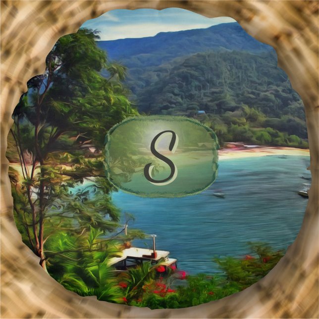 A Yelapa View 0828 Rundes Kissen (Von Creator hochgeladen)