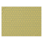 A yellow and blue Indian lattice flower pattern Tischdecke (Vorderseite (Horizontal))