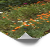 A yellow tractor crossing sign in the vineyard poster (Ecke)