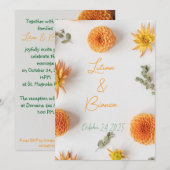 A "Yes" in Summer Hues - Einladung zum Wedding (Vorne/Hinten)