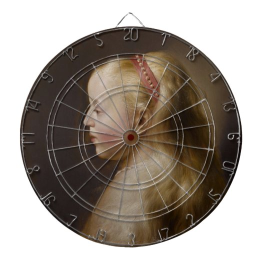 A Young Blonde Girl (von Jan Lievens) Dartscheibe (vorne)