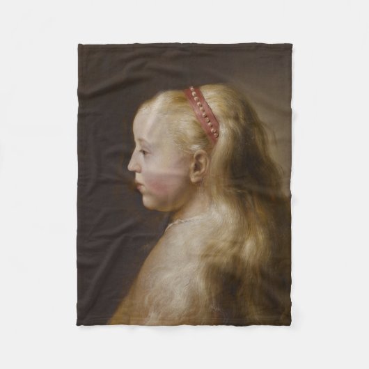 A Young Blonde Girl (von Jan Lievens) Fleecedecke (Vorderseite)