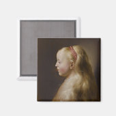 A Young Blonde Girl (von Jan Lievens) Magnet (Vorderseite/Rückseite)
