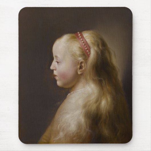 A Young Blonde Girl (von Jan Lievens) Mousepad (Vorne)