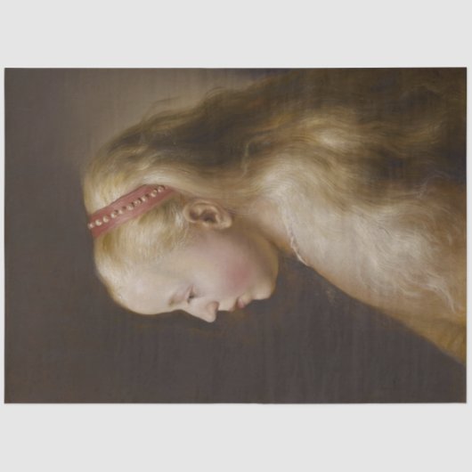 A Young Blonde Girl (von Jan Lievens) Seidenpapier (Vorderseite)