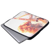 A Young Girl Playing Guitar on an Electronics Bag Laptopschutzhülle (Vorne Knopf)