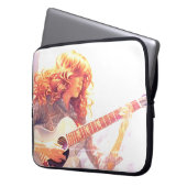 A Young Girl Playing Guitar on an Electronics Bag Laptopschutzhülle (Vorderseite Links)