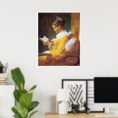 A Young Girl Reading, 1776 Jean-Honore Fragonard Poster (Heimbüro)