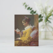 A Young Girl Reading Postkarte (Stehend Vorderseite)