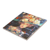 A Young Woman With a Tattooed Body and Bold Hat Fliese (Seite)