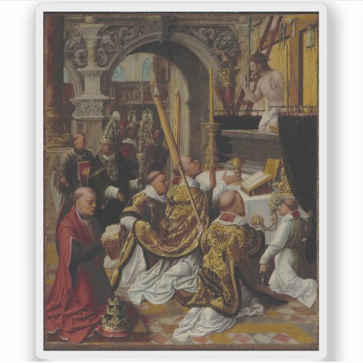 A. Ysenbrandt: Die Messe von Saint Gregory, der Gr Aufkleber (Vorderseite)