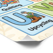 A-Z Cottagecore Alphabet Poster (Ecke)