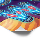 A-Z Retro Scifi Alphabet Poster (Ecke)