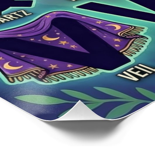 A-Z Witchy Alphabet Poster (Ecke)