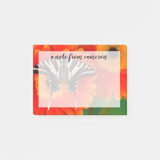 A Zebra Frack Butterfly Post-it Klebezettel (Vorderseite)