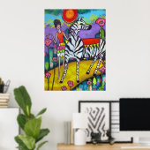 A Zebra Tee Party Poster (Heimbüro)